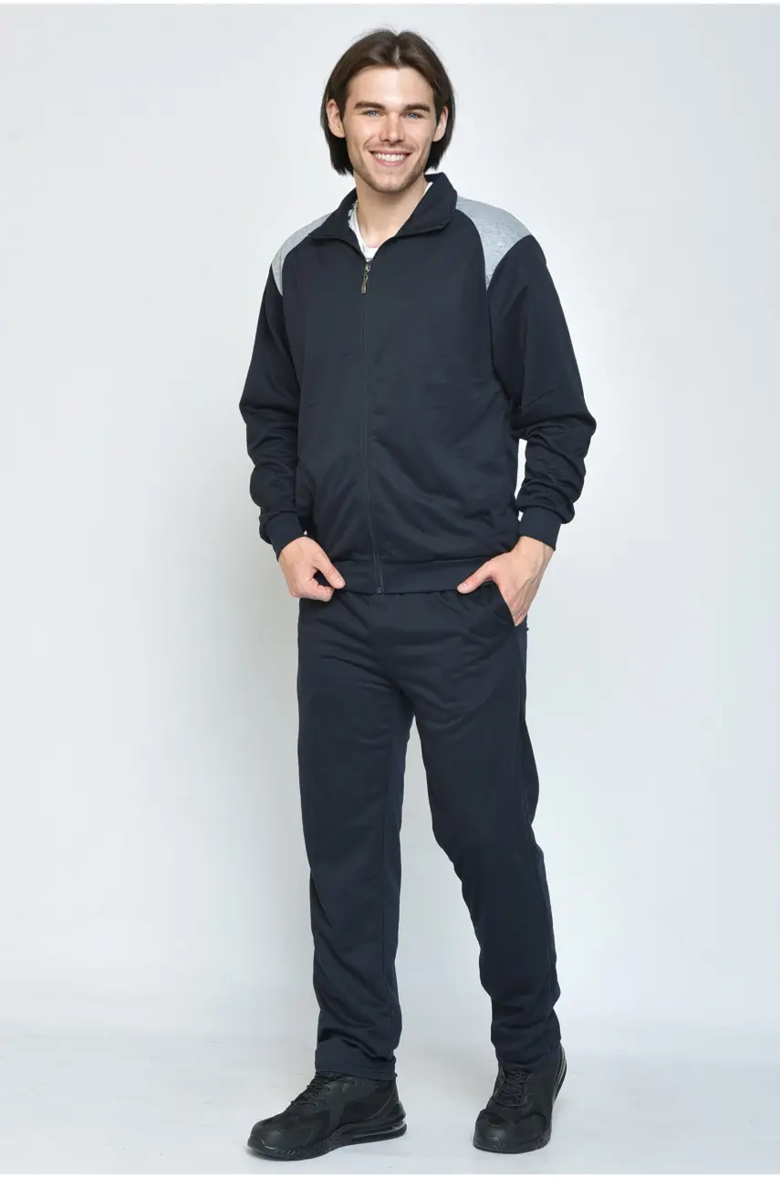 Спортивний костюм чоловічий темно-синього кольору 938 157101