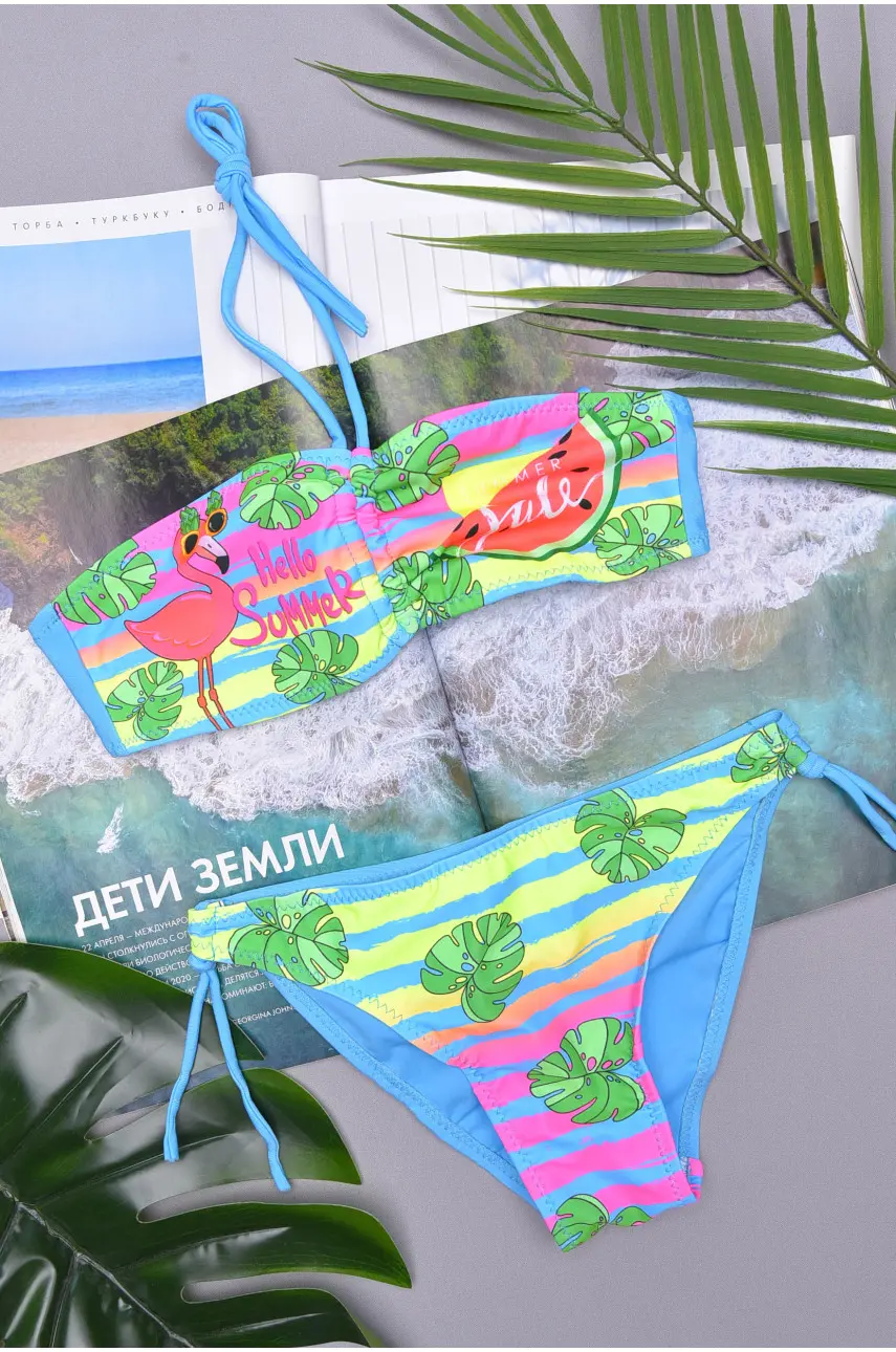 Купальник дитячий блакитного кольору 69603 158040