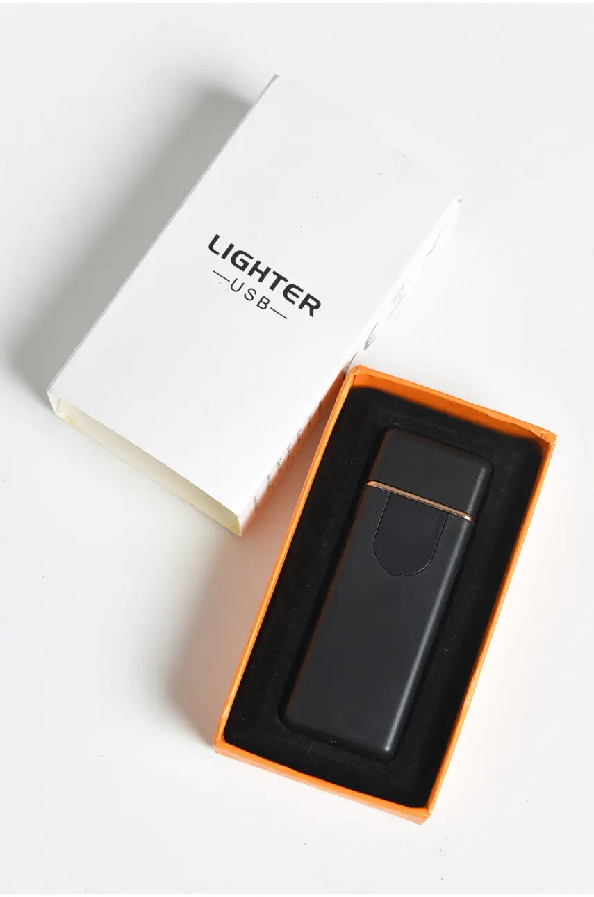 Запальничка USB Supretto з дисплеєм вітрозахисна чорна 168099