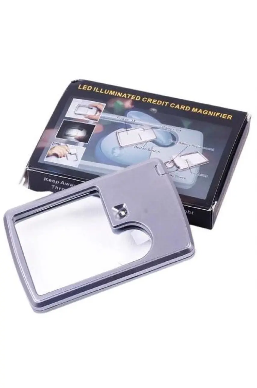 Кишенькова лупа Anex Magnifier Card з підсвічуванням 171415