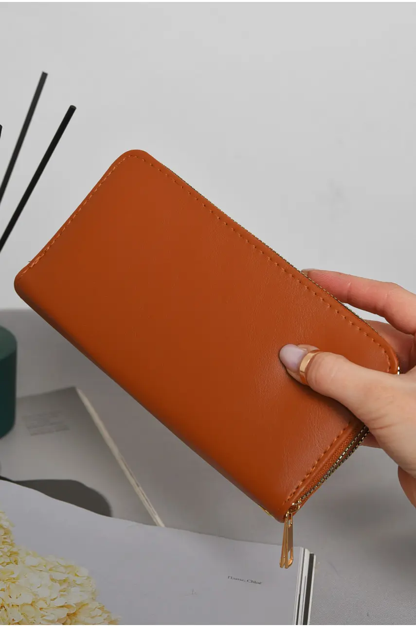 Кошелек женский из экокожи коричневого цвета YZ-317-6 172992