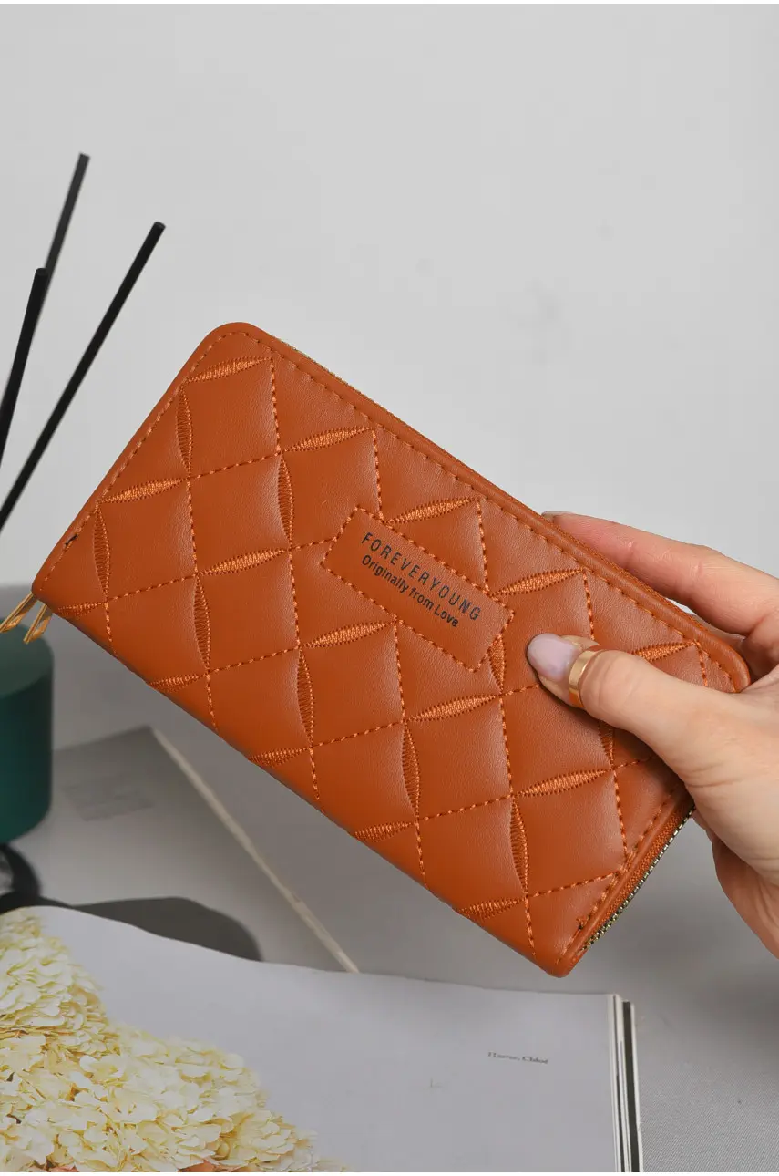 Кошелек женский из экокожи коричневого цвета YZ-317-5 172997