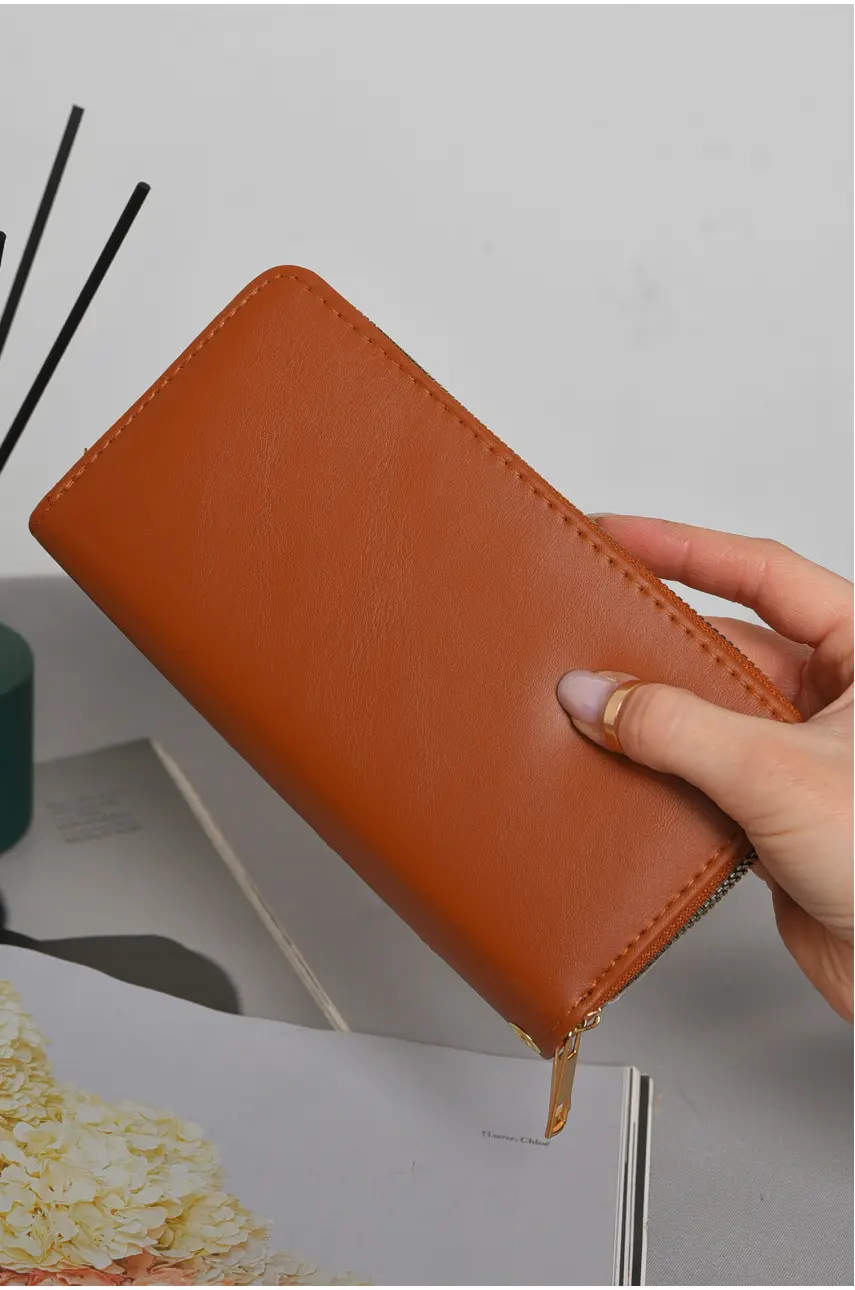 Кошелек женский из экокожи коричневого цвета YZ-317-5 172997