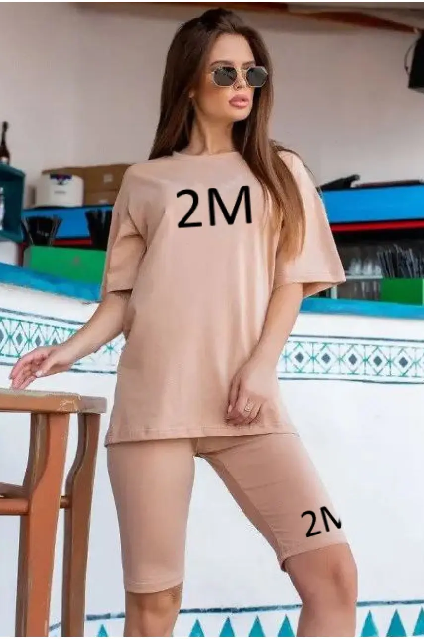 Костюм жіночий бежевого  кольору 3004 179718