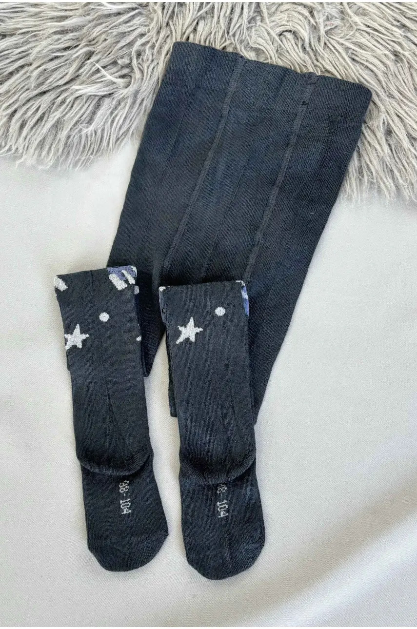 Колготи дитячі для хлопчика темно-сірого кольору zk33 187694