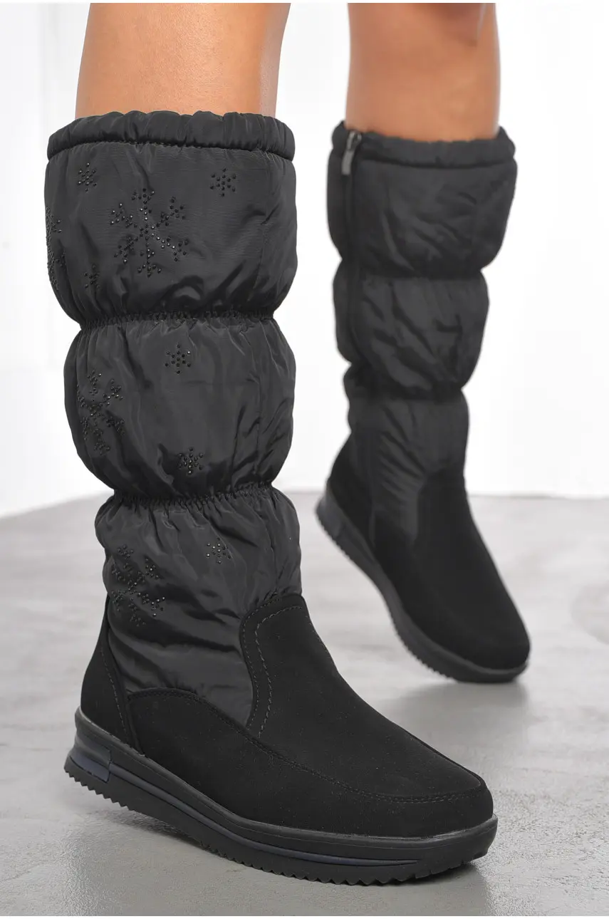 Чоботи жіночі зимові чорного кольору 1966973 191995