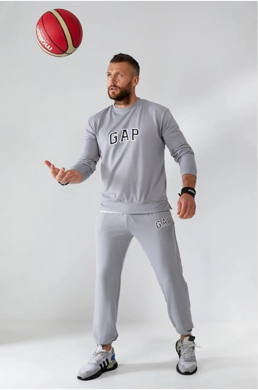 Спортивний костюм чоловічій сірого кольору 7496 192780