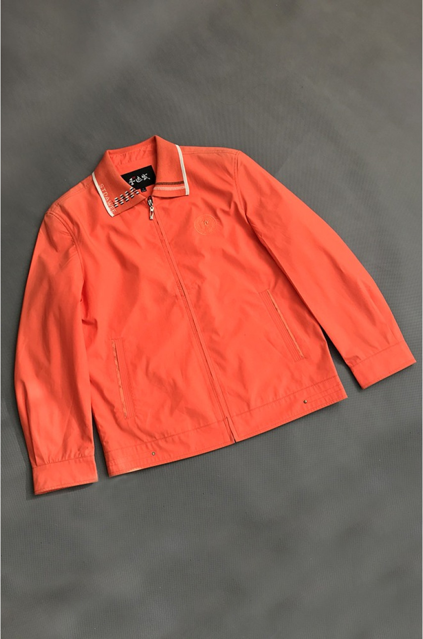 Куртка-вітровка чоловіча батал помаранчева Уцінка 5116
