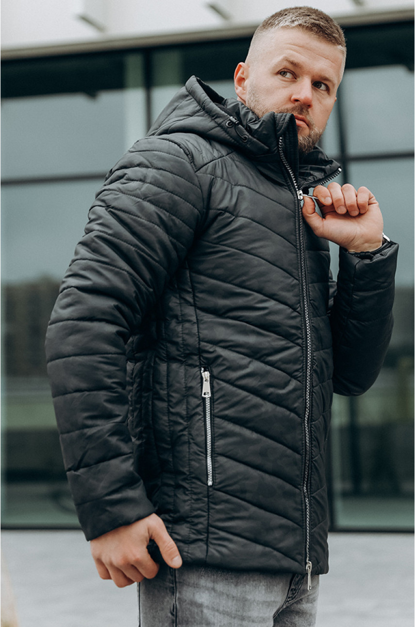 Куртка зимняя мужская черная 012-01