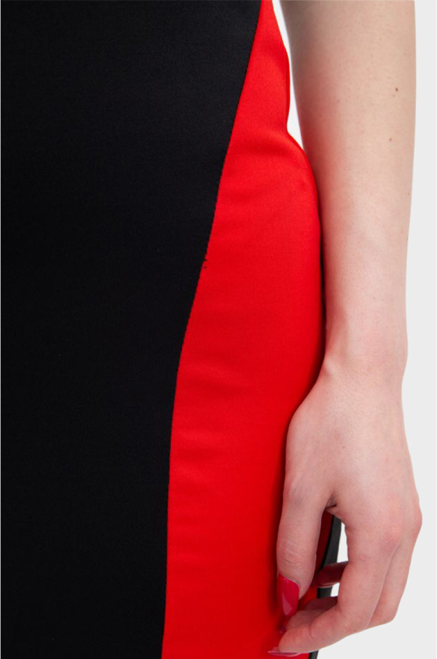 Сукня жіноча чорна з червоними вставками Уцінка 2580-1