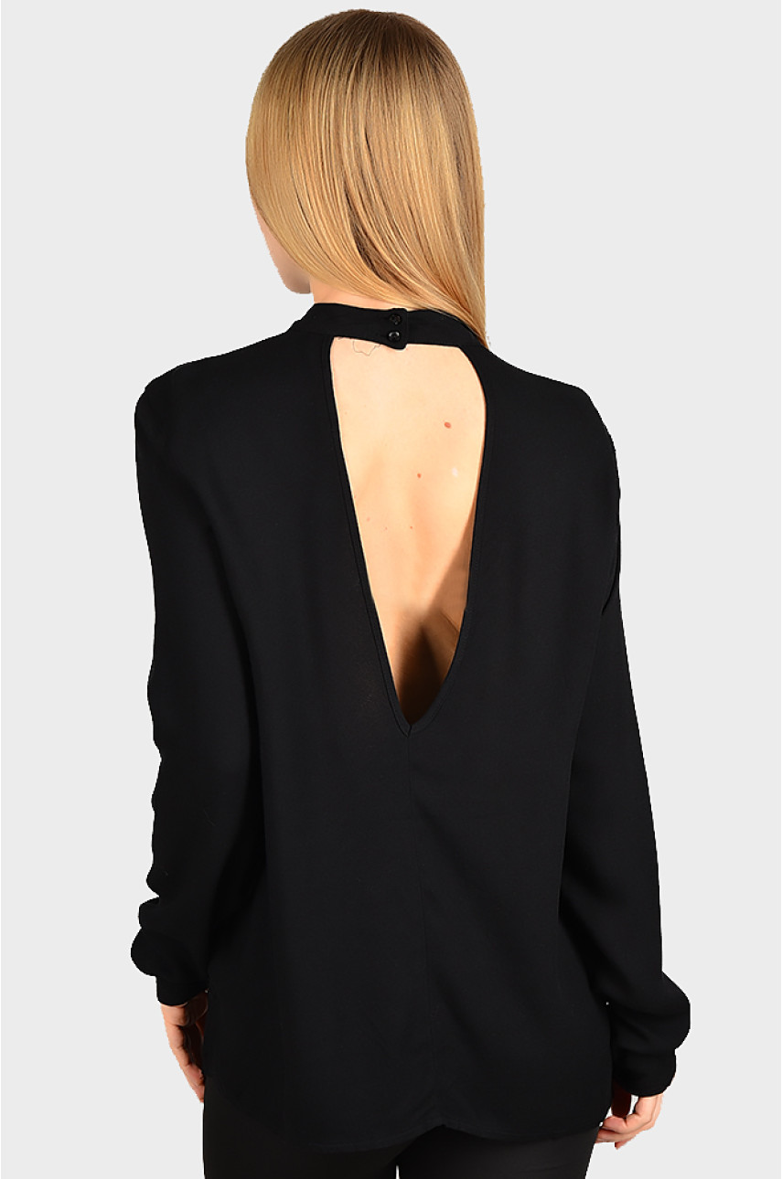 Блуза женская чёрная размер L 605