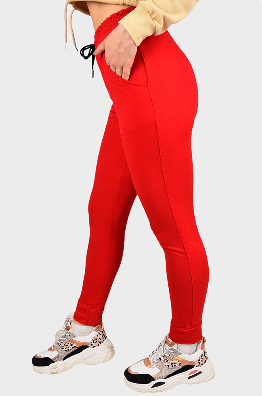 Спортивные штаны женские красные размер XS 974
