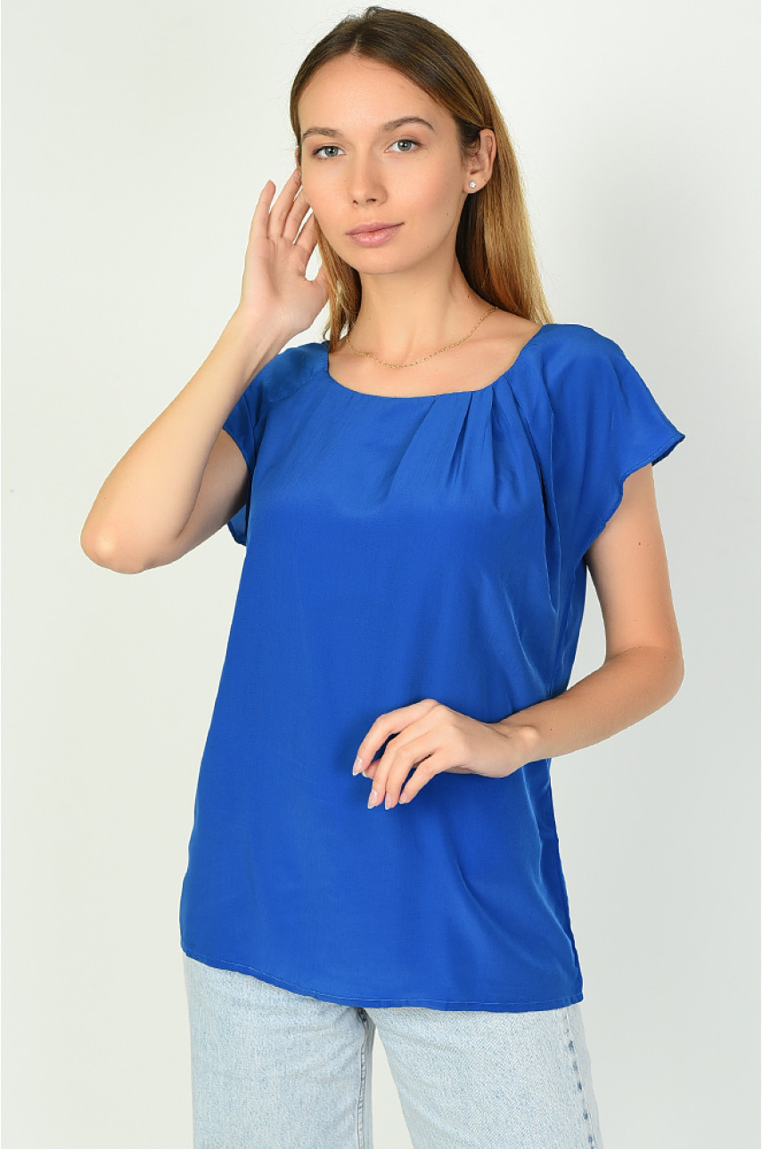 Блуза женская синяя 1238-2