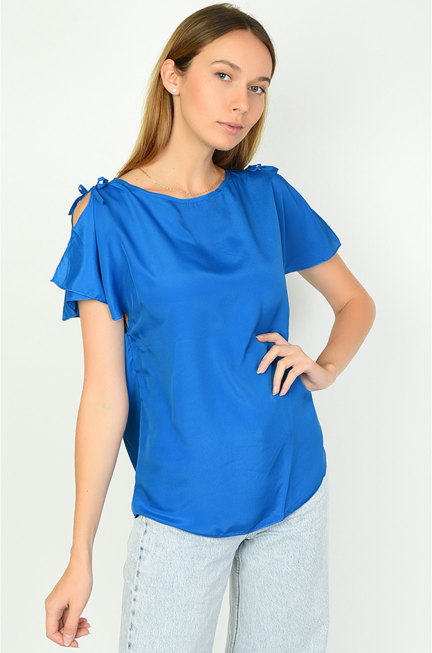 Блуза женская синяя 1235