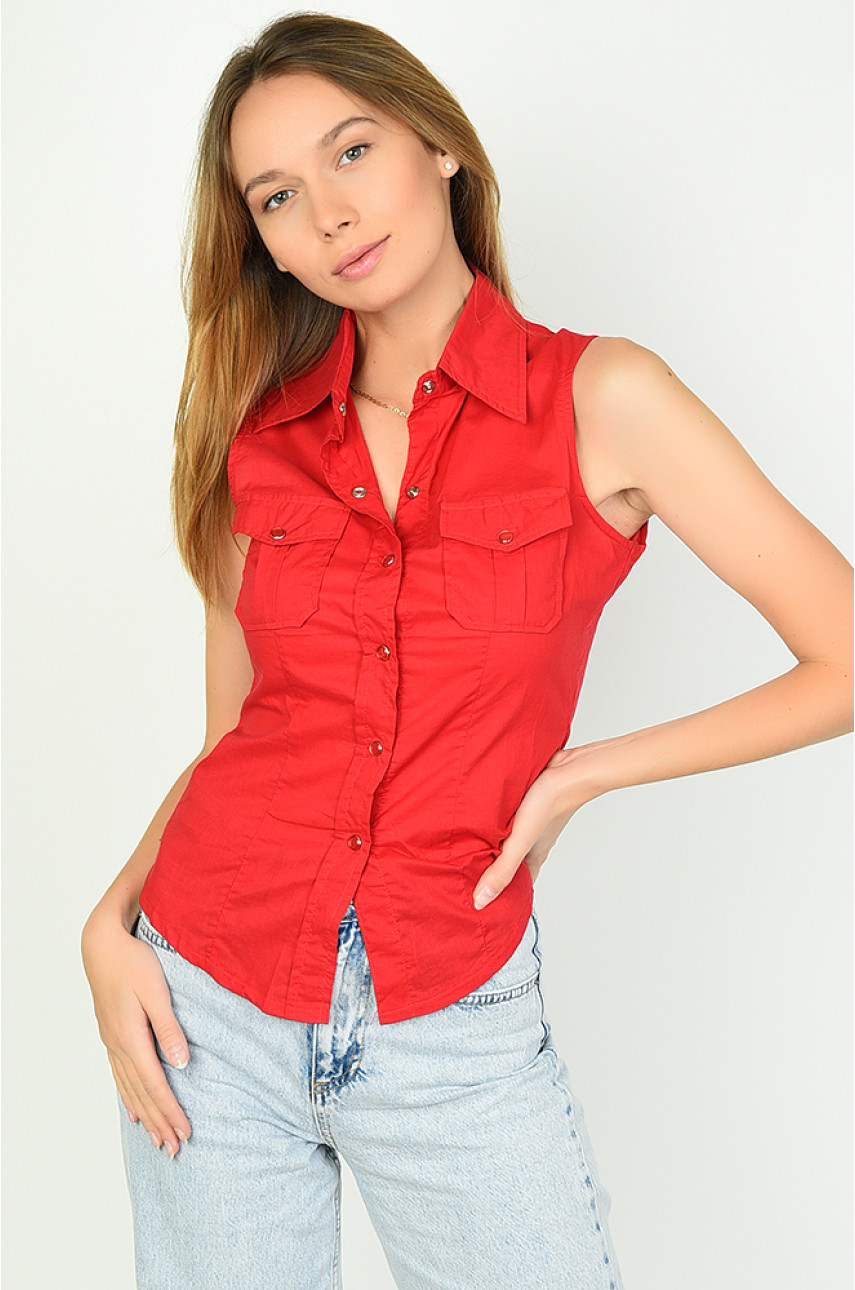 Рубашка женская красная размер S 161-1