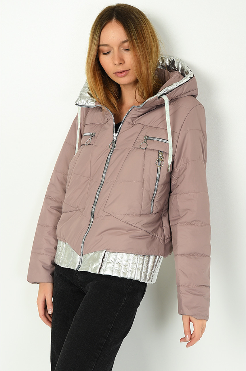 Курточка женская весна-осень бежевая 185-7