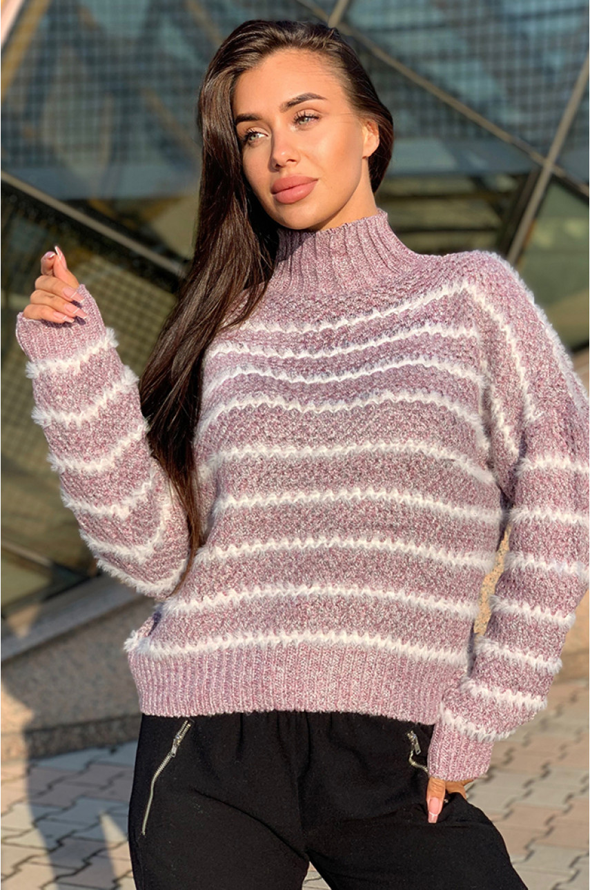 Светр жіночий бузковий 024