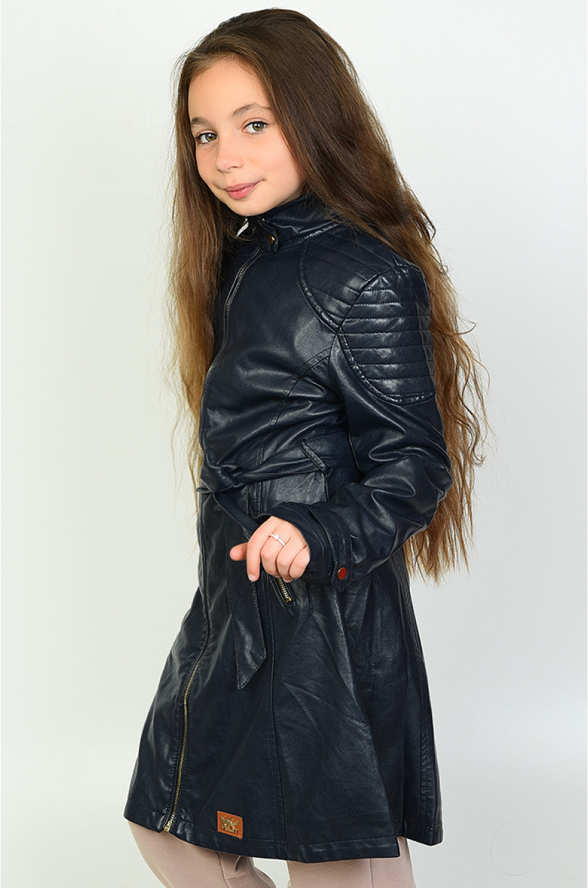 Плащ подросток темно-синий 8752