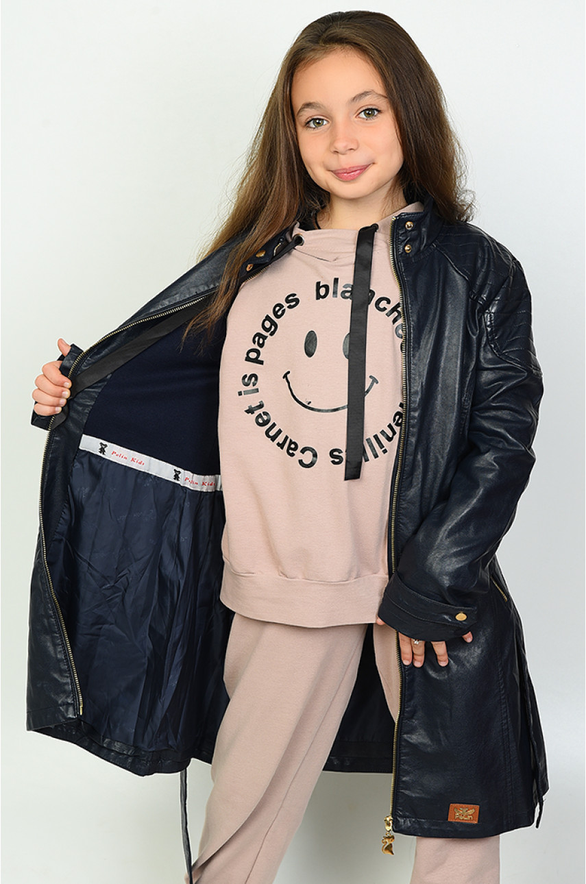 Плащ подросток темно-синий 8752