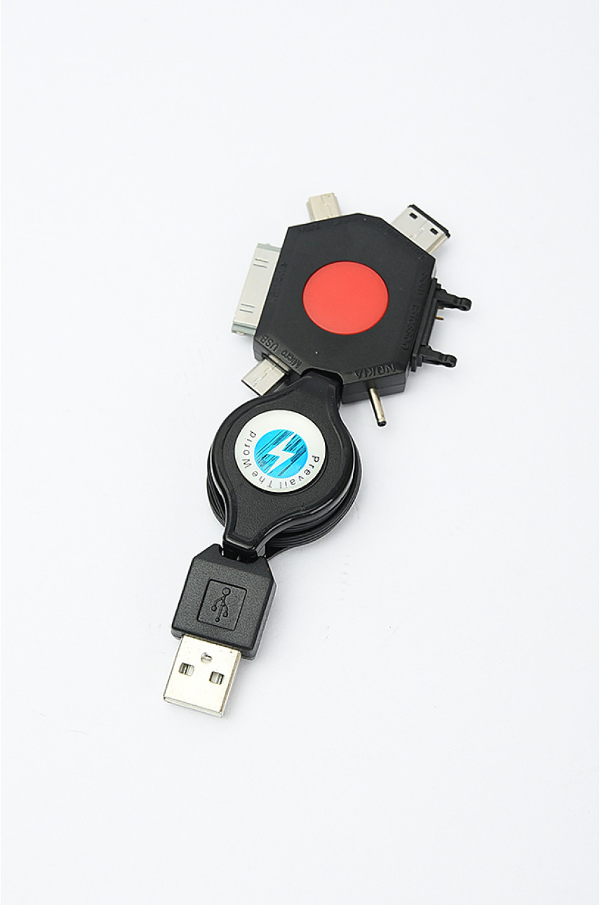 Кабель USB 6 в 1 черный 753