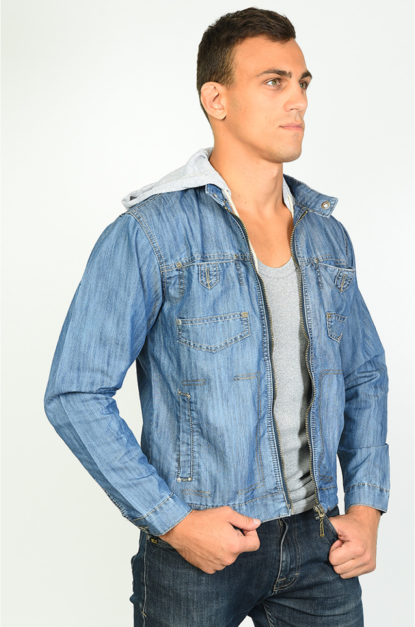 Куртка мужская джинсовая синяя Уценка 6767