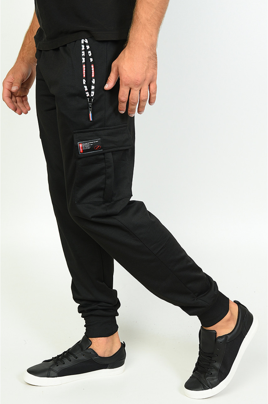 Спортивные штаны мужские черные 108-2