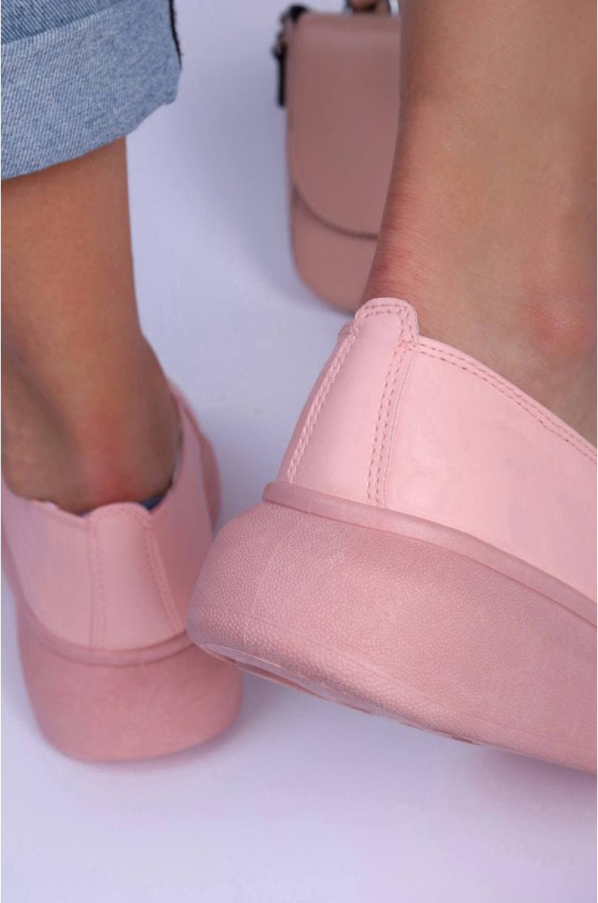Лоферы женские розовые 88-25