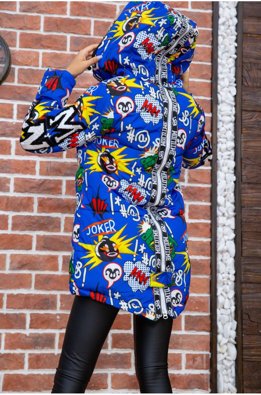 Куртка женская комиксы синяя Куртка женская комиксы синяя