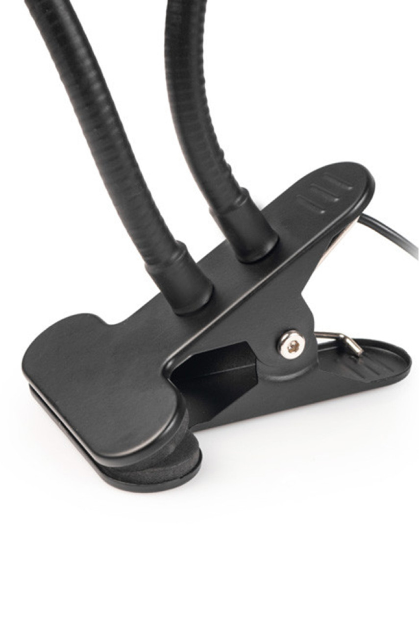 Держатель гибкий для телефона штатив с LED подсветкой кольцо на прищепке Stream Professional Live 480