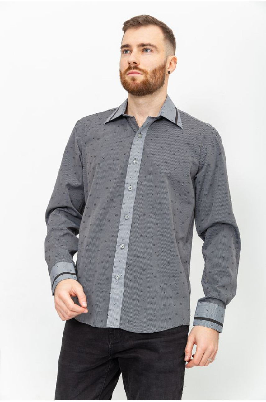Рубашка мужская черно-серая ХН-2 140096