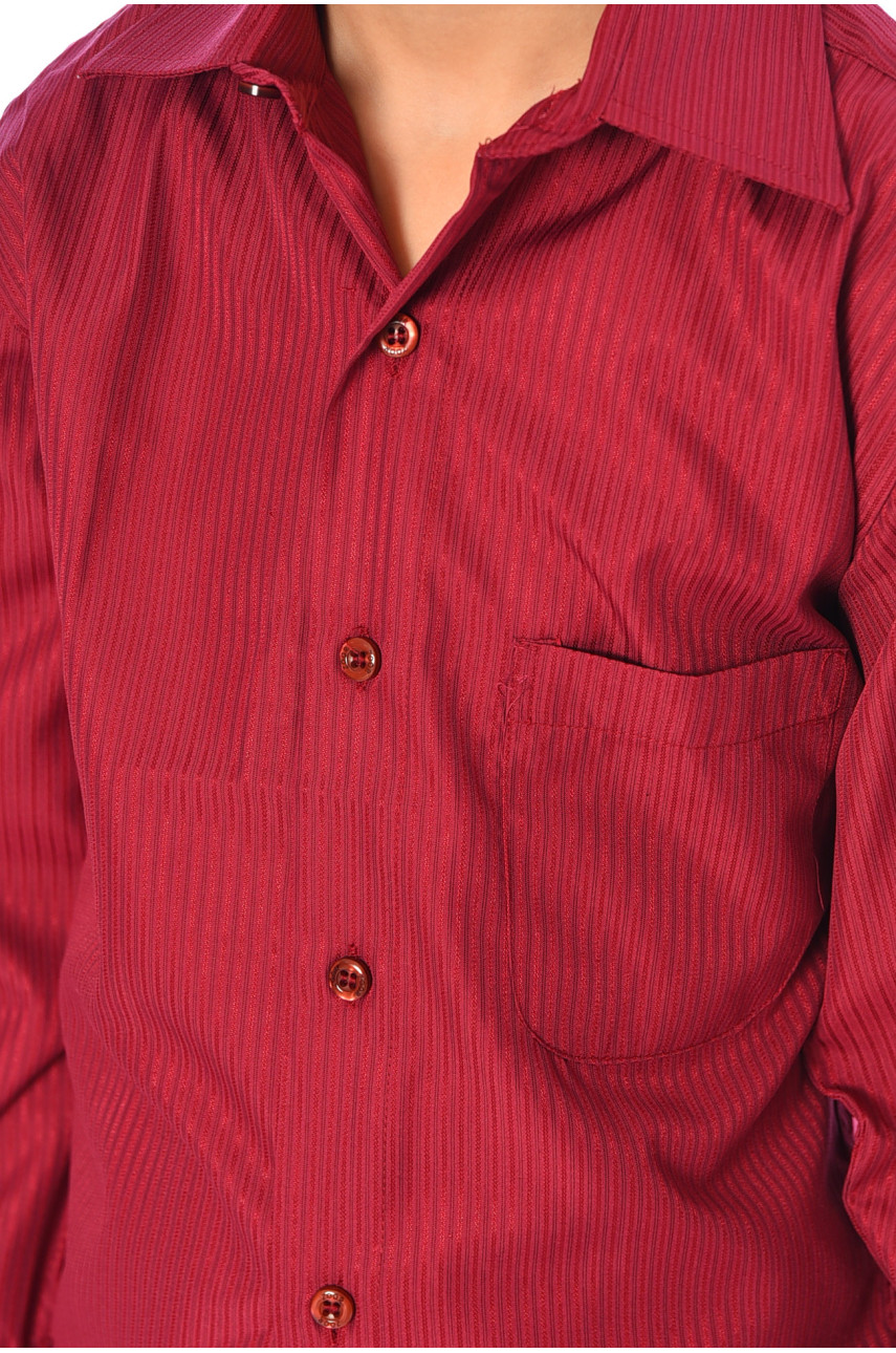 Рубашка детская мальчик бордовая 6Т-505 141083 Рубашка детская мальчик бордовая 6Т-505 141083