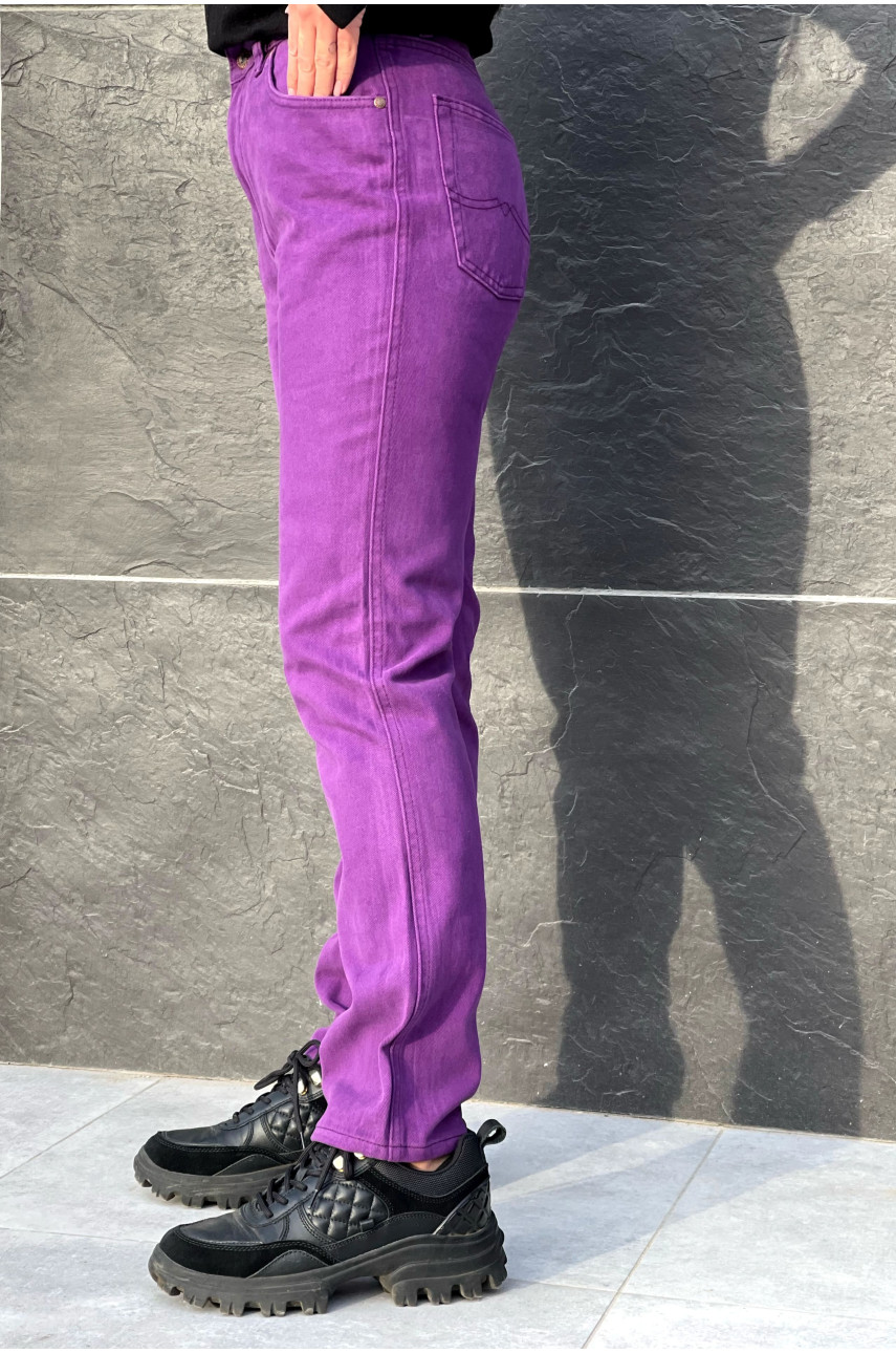 Джинсы женские фиолетовые omat 143506