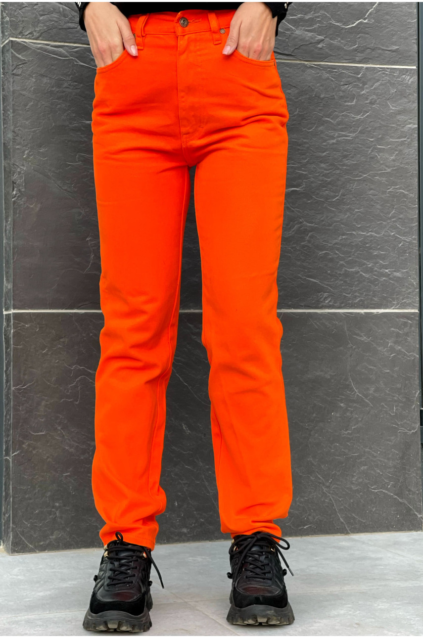 Джинсы женские оранжевые omat 143512