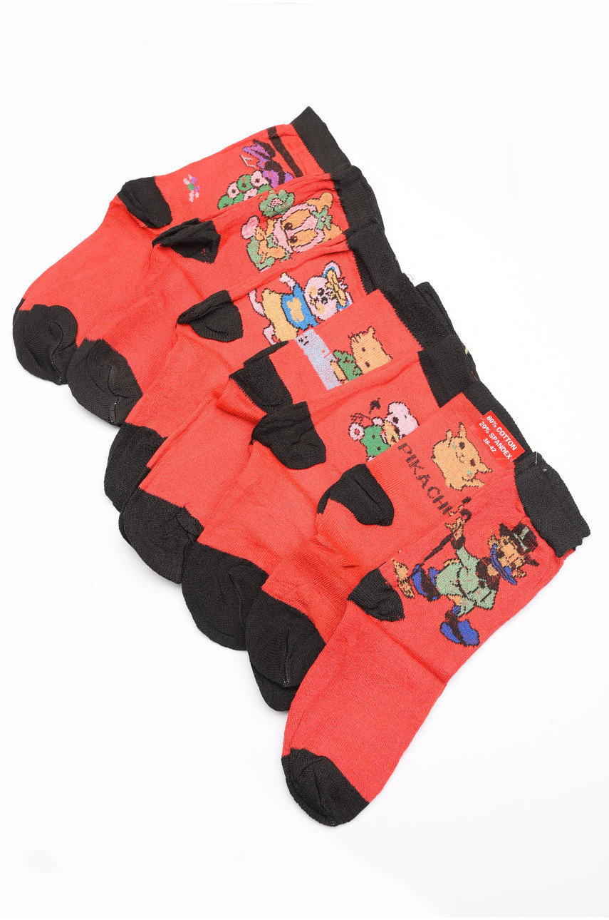 Шкарпетки дитячі червоні 5-6 років 147579