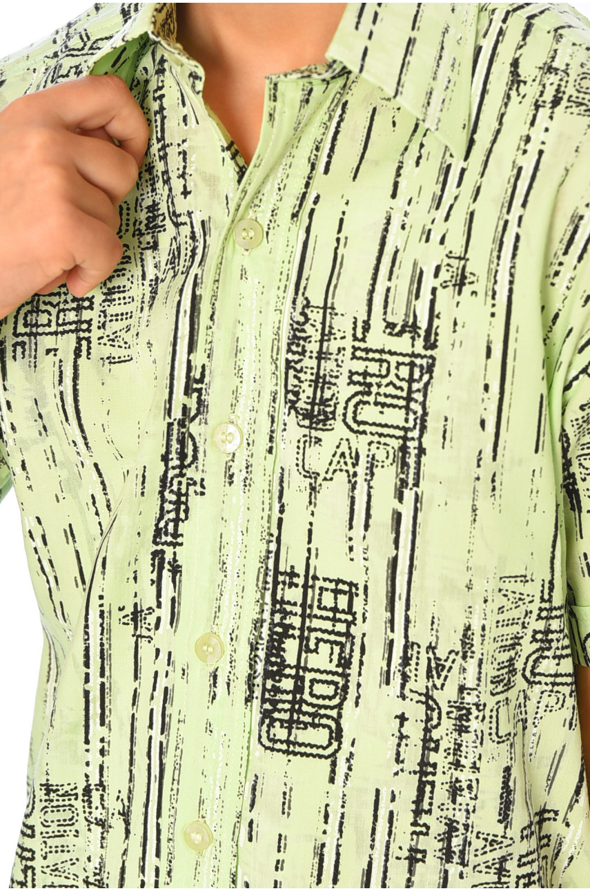 Сорочка дитяча хлопчик салатова 148459