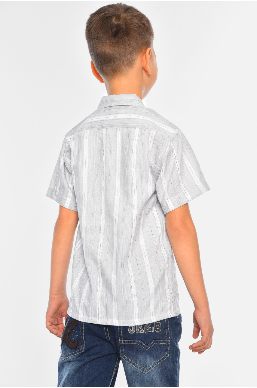 Рубашка детская мальчик серая 148481