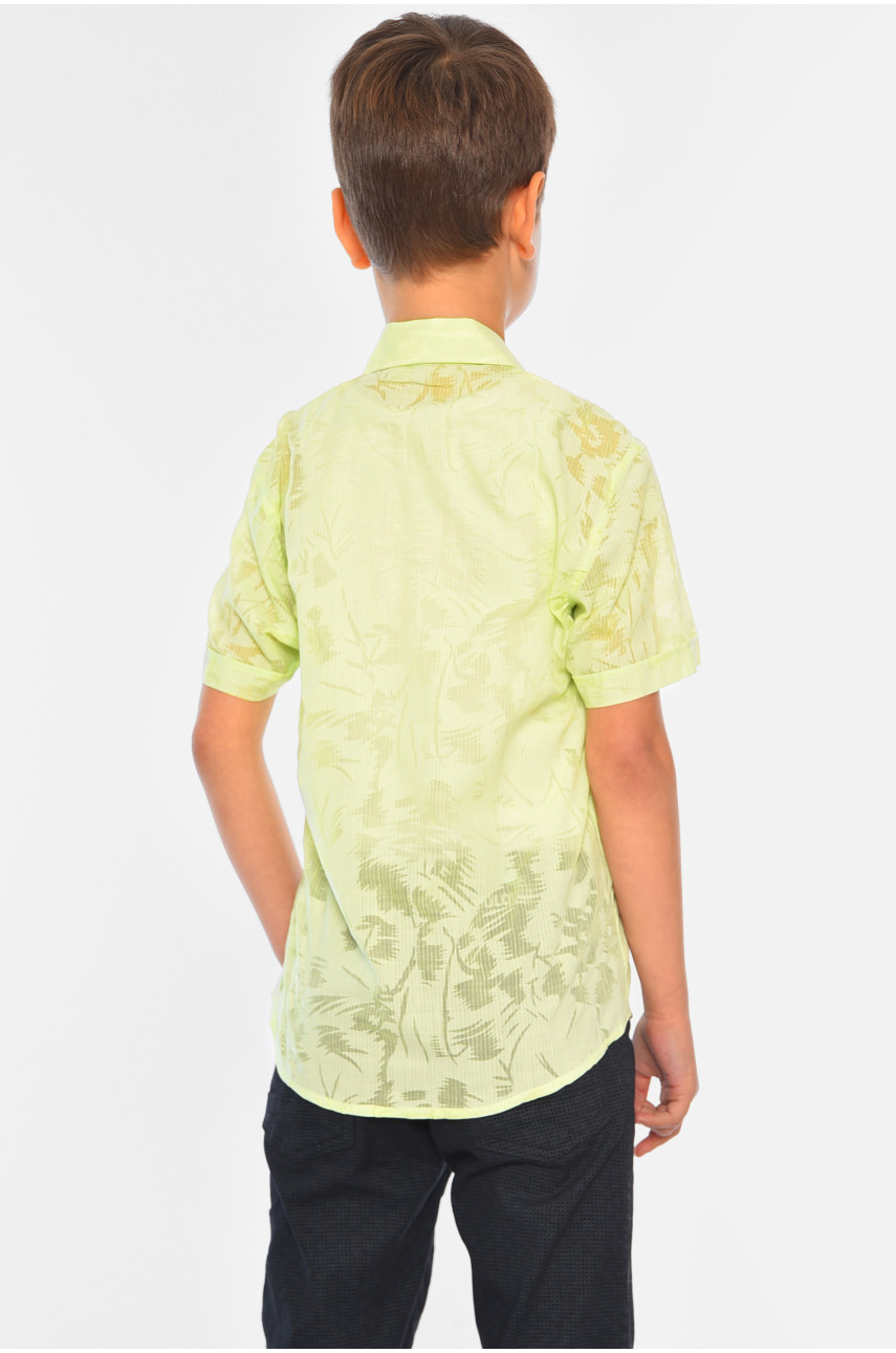 Рубашка детская мальчик салатовая 148499