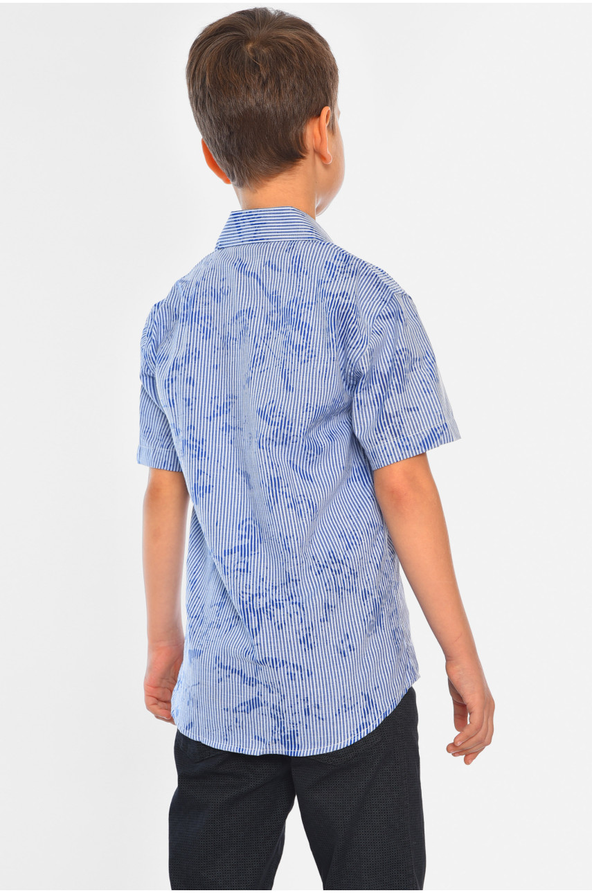 Рубашка детская мальчик синяя 148522