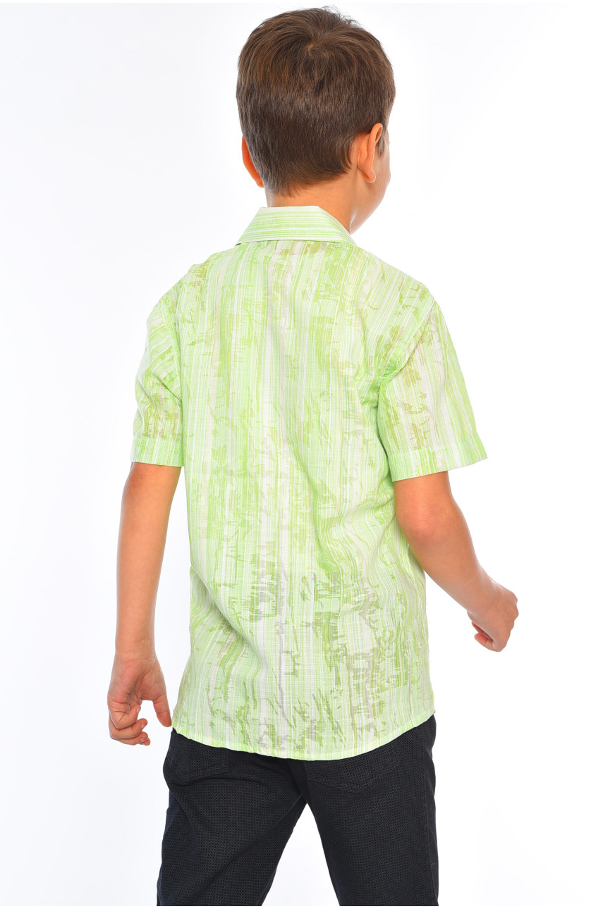 Рубашка детская мальчик салатовая 148578