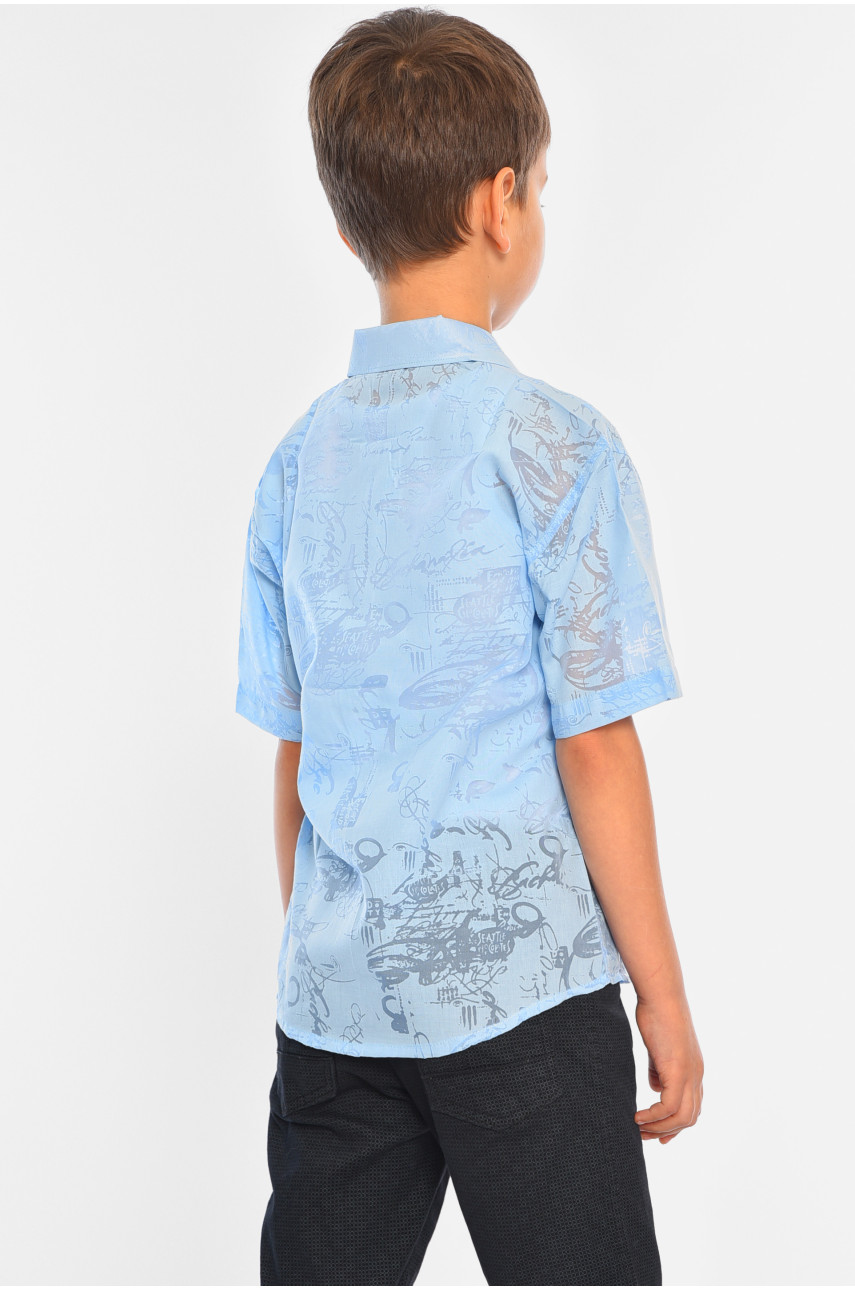 Сорочка дитяча хлопчик блакитна 148594