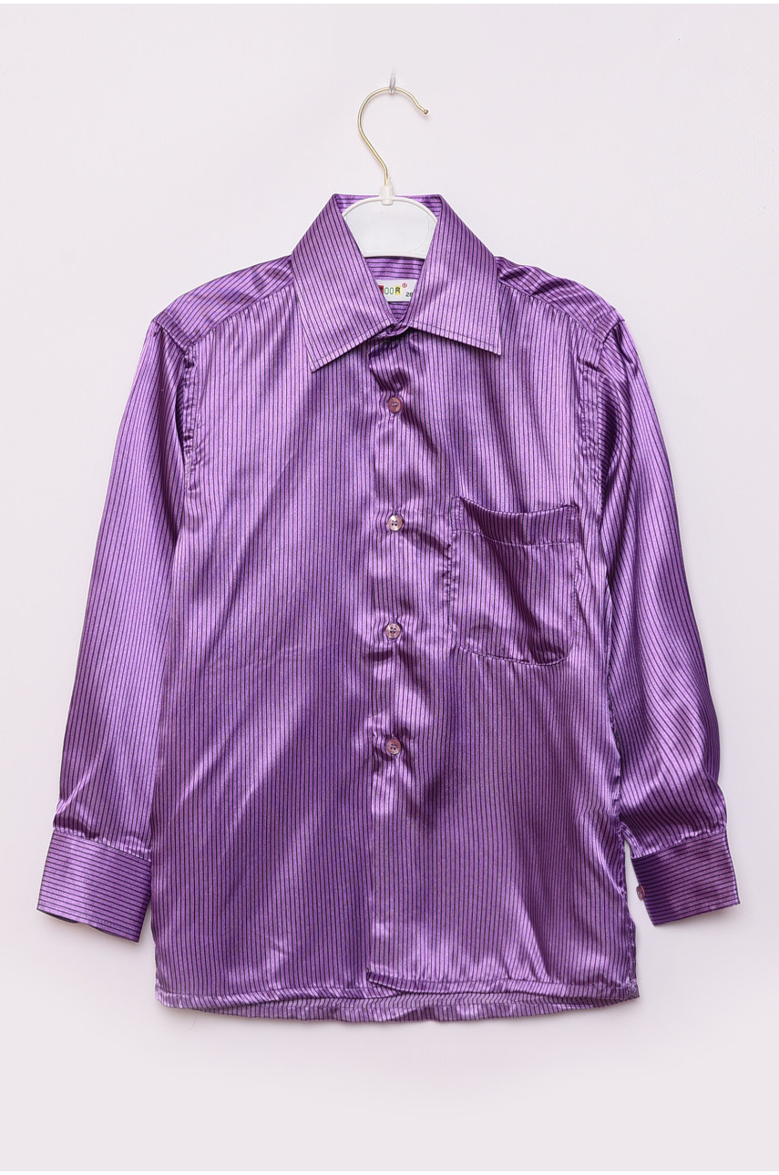 Рубашка детская мальчик фиолетовая 148597