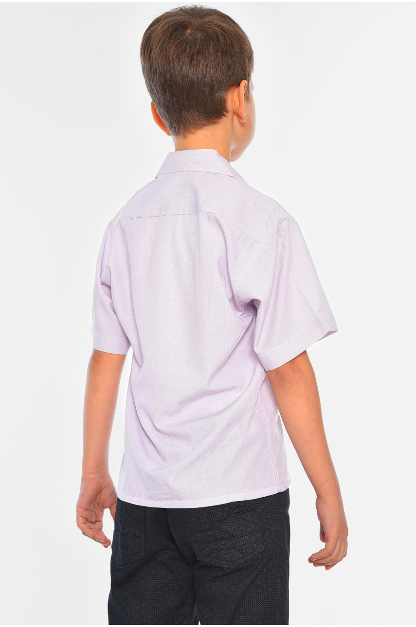 Рубашка детская мальчик сиреневая 148678 Рубашка детская мальчик сиреневая 148678