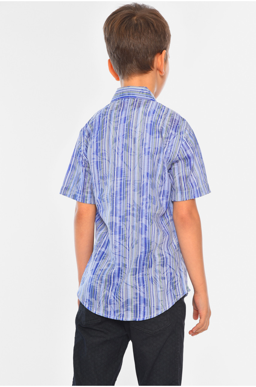 Рубашка детская мальчик синяя 148680 Рубашка детская мальчик синяя 148680
