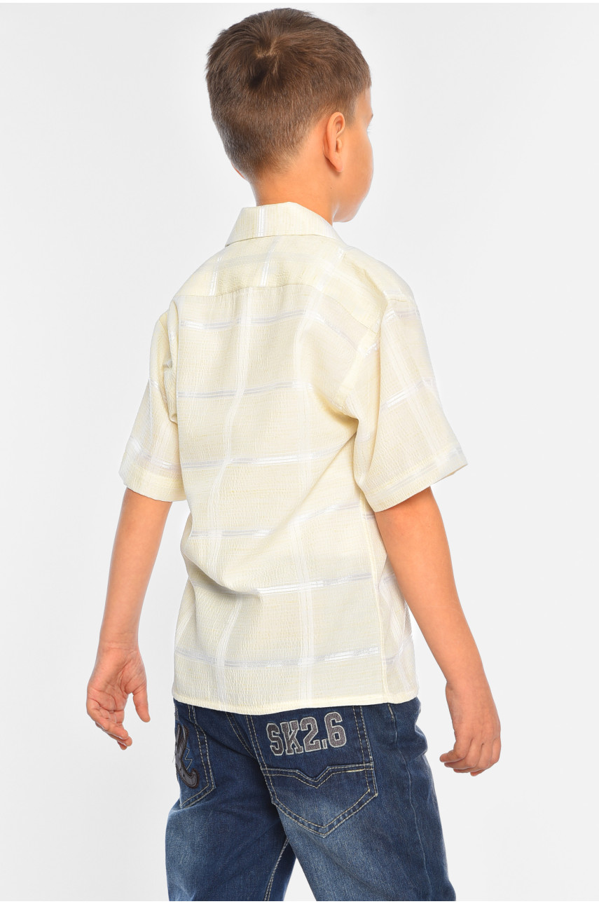 Рубашка детская мальчик кремовая 148789