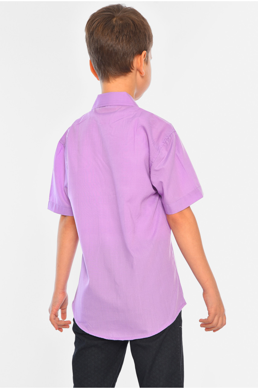 Рубашка детская мальчик фиолетовая 148803 Рубашка детская мальчик фиолетовая 148803