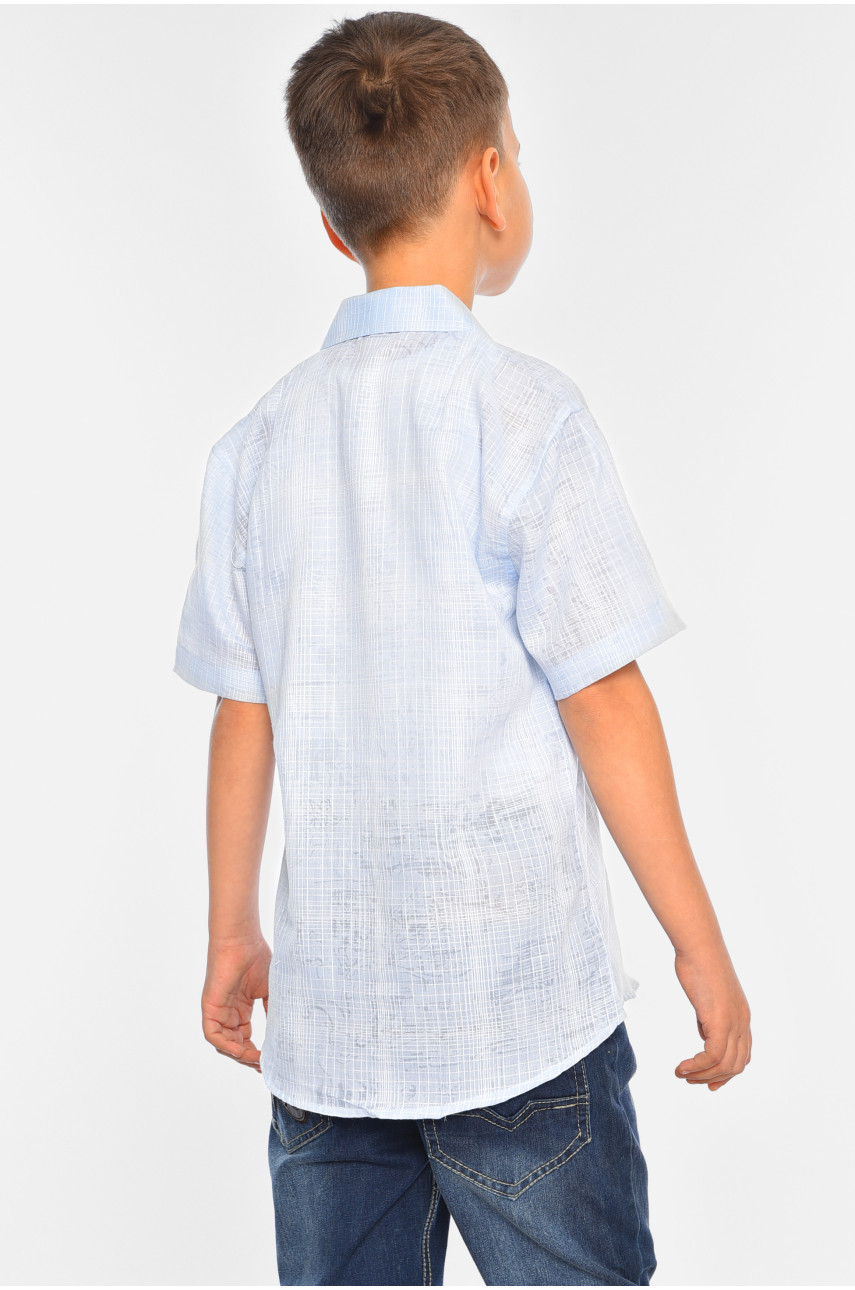 Рубашка детская мальчик голубая 148813