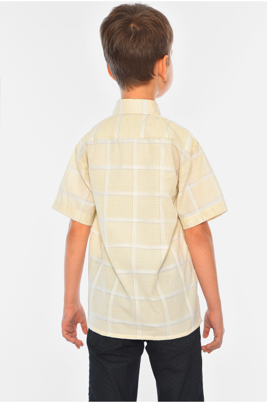 Рубашка детская мальчик кремовая 148841