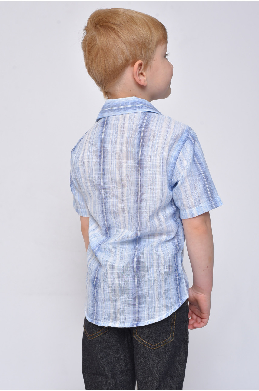 Рубашка детская мальчик голубая 148972