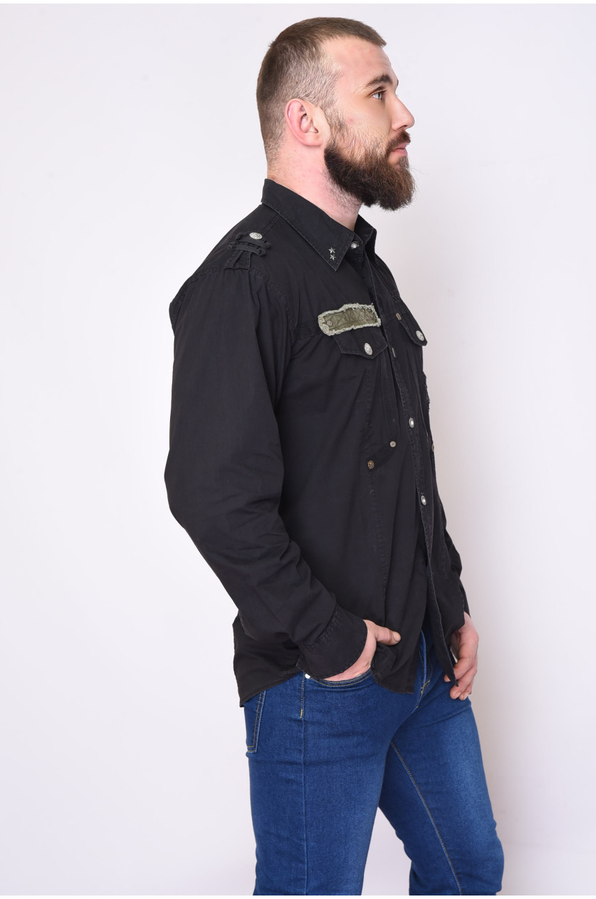 Рубашка мужская черная S304-1 148999