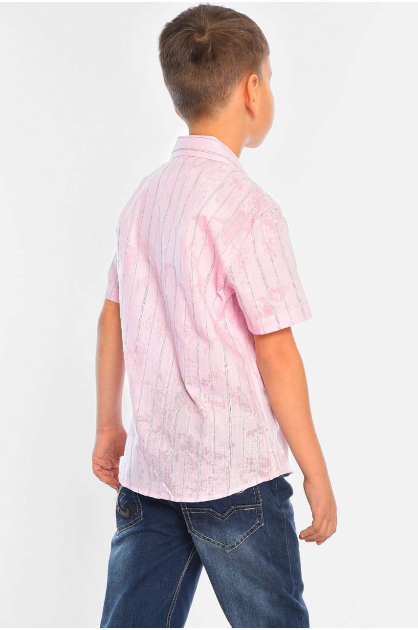 Рубашка детская мальчик розовая 149193